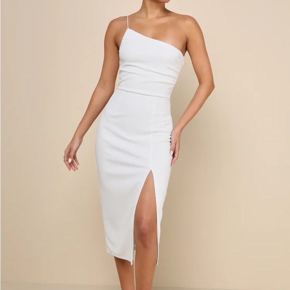 WORN ONCE ‼️ White Midi Dress - Picture 1 of 7